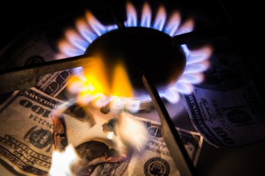 Gaz sobası. Bir Ocak dolar
