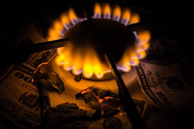 Gaz sobası. Bir Ocak dolar