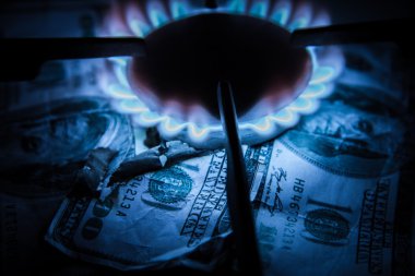 Gaz sobası. Bir Ocak dolar