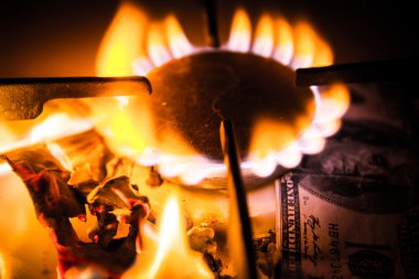 Gaz sobası. Bir Ocak dolar