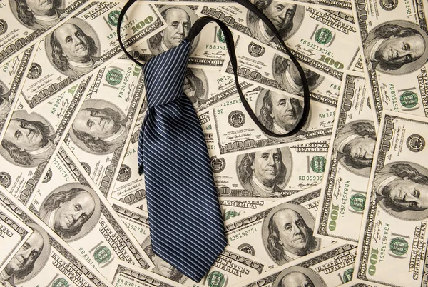 Tie and one hundred dollars — Stock Photo, Image