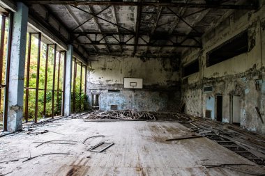 UKRAINE. Exclusion Zone. Chernobyl. Pripyat. - 2012.09.19. Schoo clipart