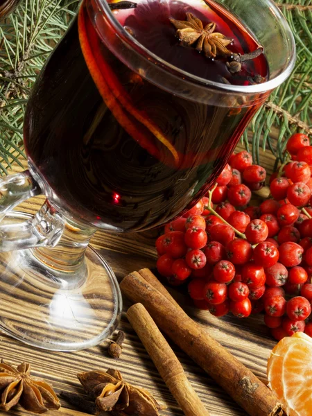 Baharat ile kırmızı şarap mulled — Stok fotoğraf
