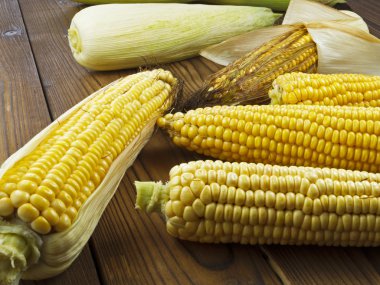 Masanın üzerinde olgunlaşmış Mısır