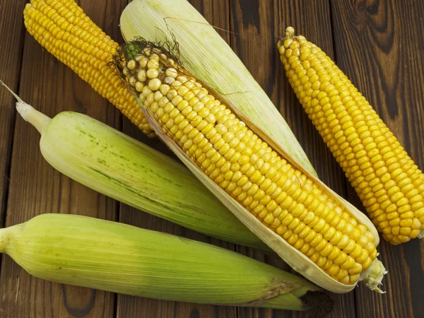 Свіжі соковиті кукурудзи — стокове фото