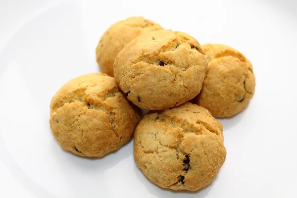 Biscoitos com passas — Fotografia de Stock