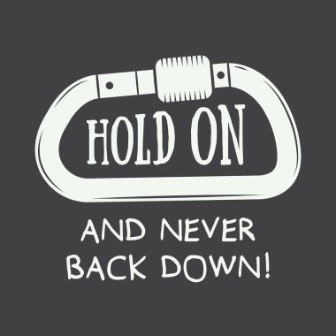 Vintage carabine sloganı ile dağcılık için. 