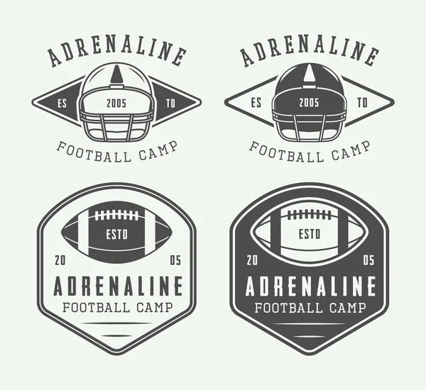 Rugby and american football labels — Stock vektor