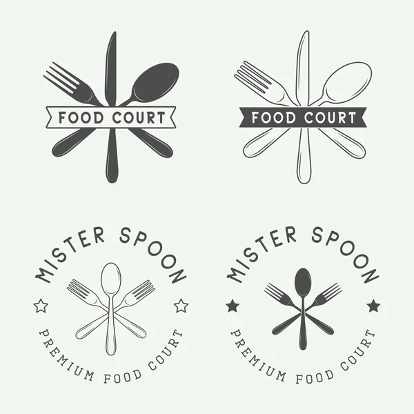 Food court logo — Stockový vektor