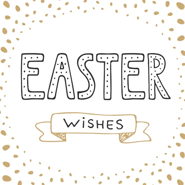 Easter wishes vector typography design elements for greeting cards, invitation, prints and posters. — Stock Vector