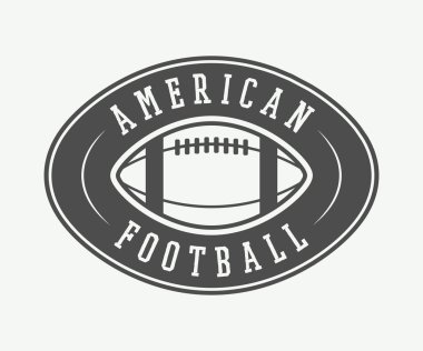 Vintage rugby ve Amerikan futbolu etiketleri, amblem ve logo. 