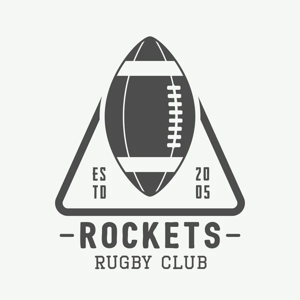 Rocznika rugby i futbol amerykański etykiety, symbole i logo. — Wektor stockowy