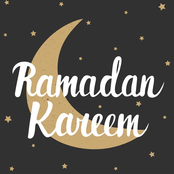 Ramadan Kareem Grußkarte Design-Vorlage mit moderner Kalligrafie — Stockvektor
