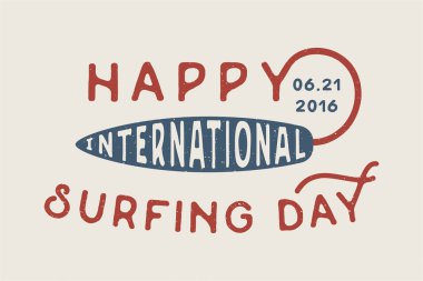 Vintage sörf logosu, amblem 