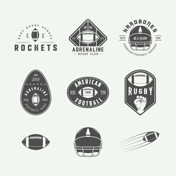Rugby and american football labels — Stock vektor