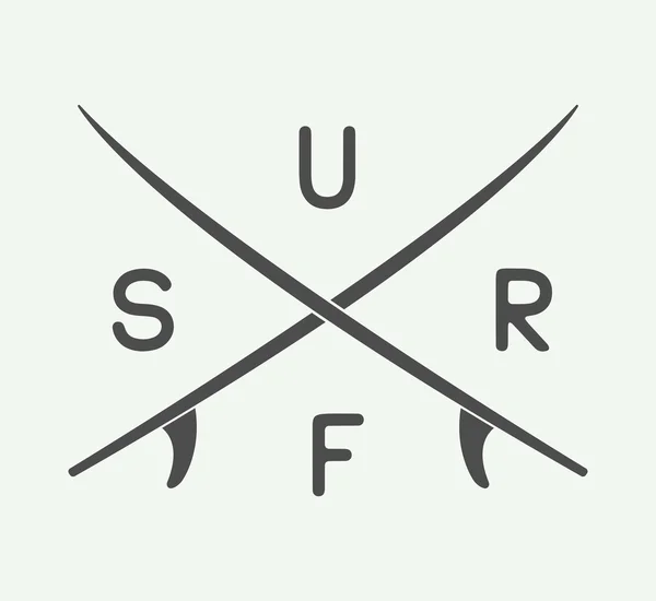 Винтажный логотип серфинга, эмблема — стоковый вектор