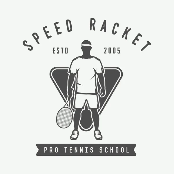 Logo tenis Vintage — Archivo Imágenes Vectoriales