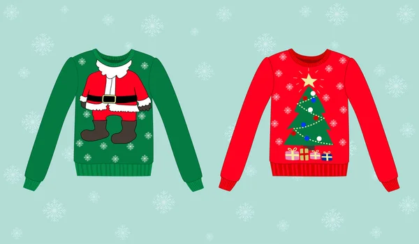 Christmas sweaters — Stock Vector