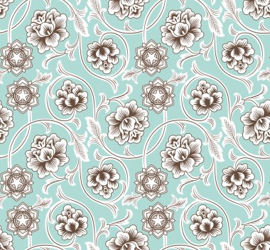 Çiçekli Çin arka plan. Seamless modeli.