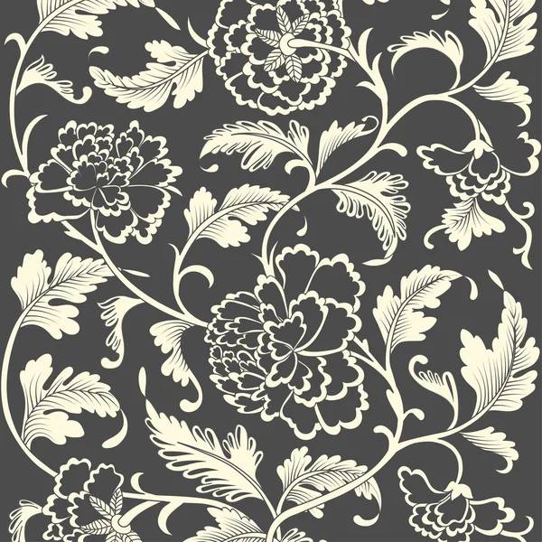 Ornamental gefärbte antike florale Muster — Stockvektor