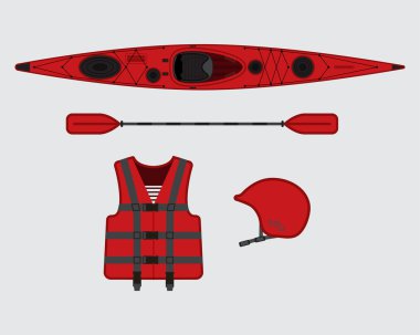 Kırmızı küme rafting düz