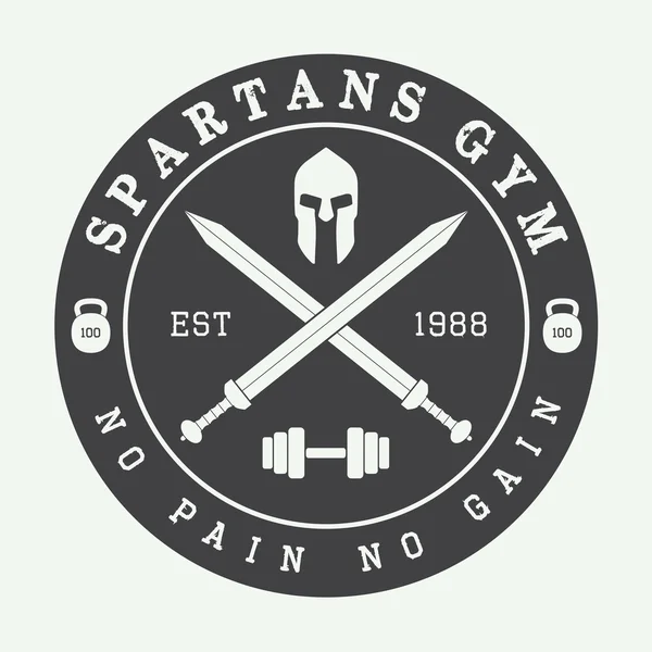 Gym logo in vintage style — Stock Vector