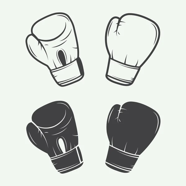 Gants de boxe de style vintage . — Image vectorielle