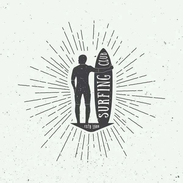 Серфінг логотип, ярлик або значок . — стоковий вектор