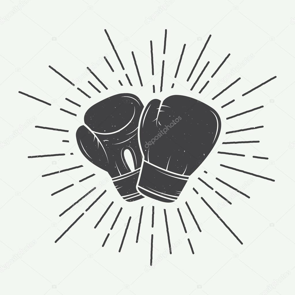 Boxing gloves in vintage Stock Vector by ©De_Malia 77140001