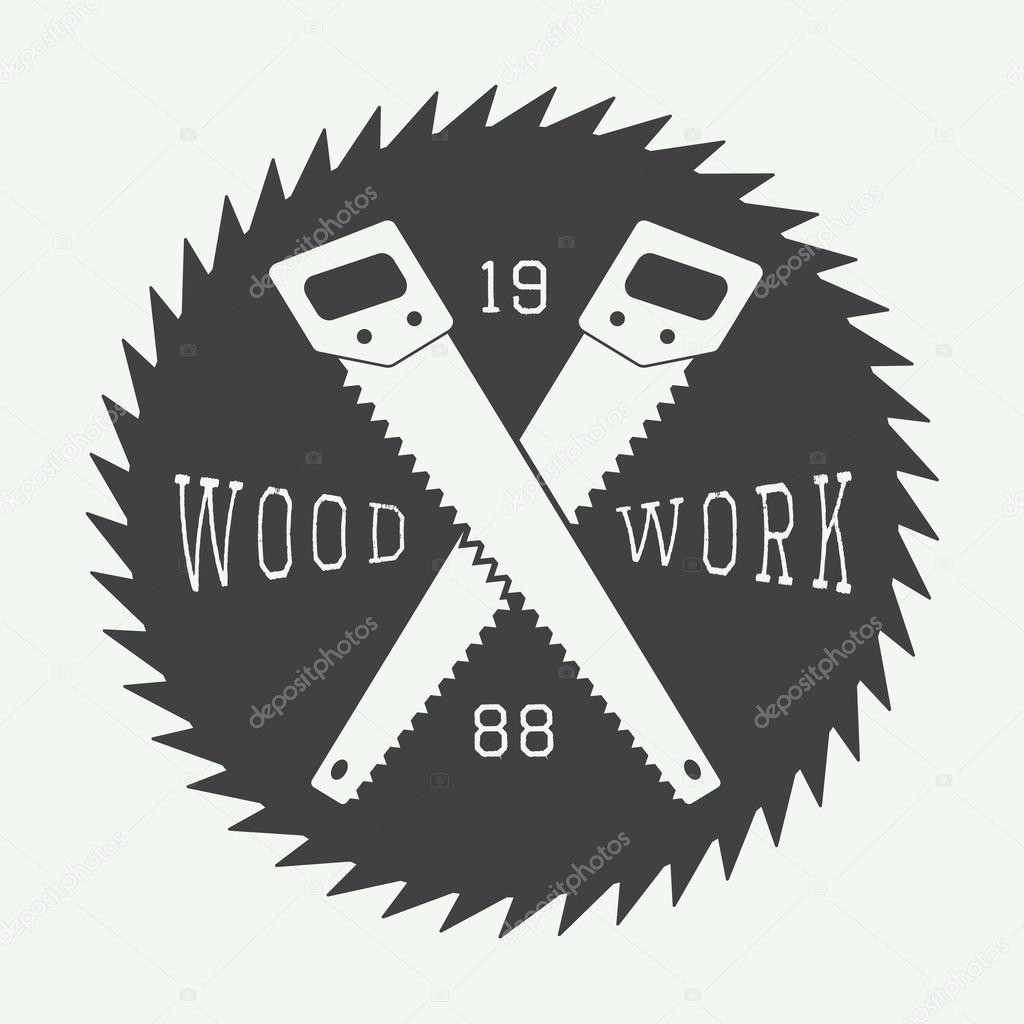 Download Vintage sawmill label, emblem, logo or badges — Stock ...