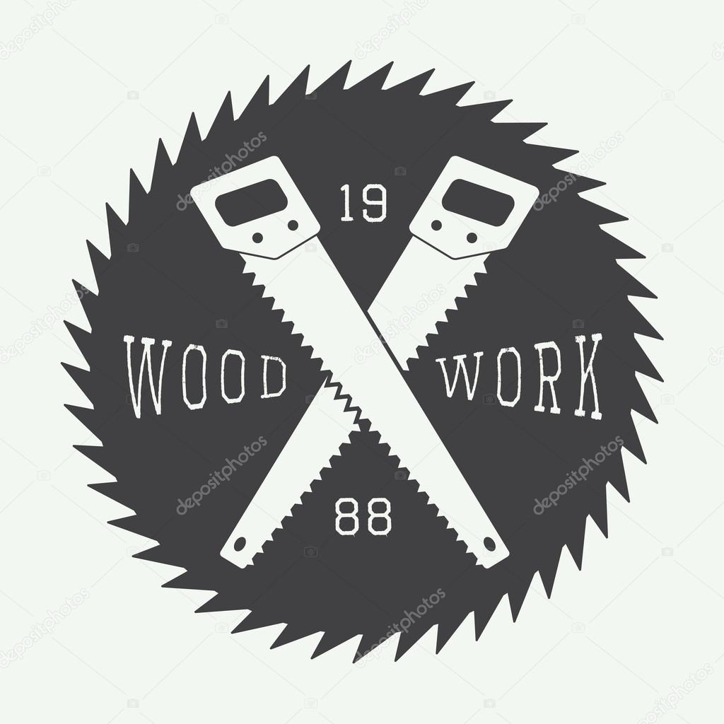 Download Vintage sawmill label, emblem, logo or badges — Stock ...