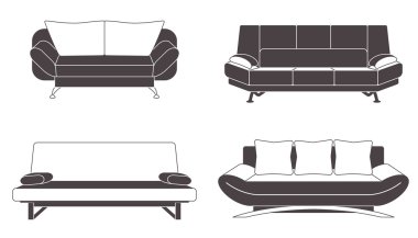 Set of couches clipart