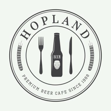 Vintage tarzı bira logo.