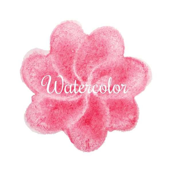 Pink flower watercolor hand drawn background — Stock Vector