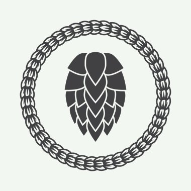 Vintage tarzı bira logo.