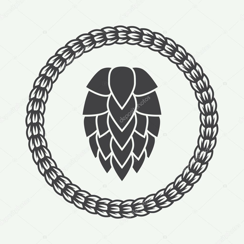 Beer logo in vintage style.