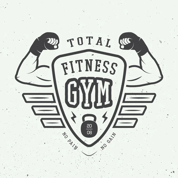 Gym logo, label and or badge vintage style. — Stock Vector