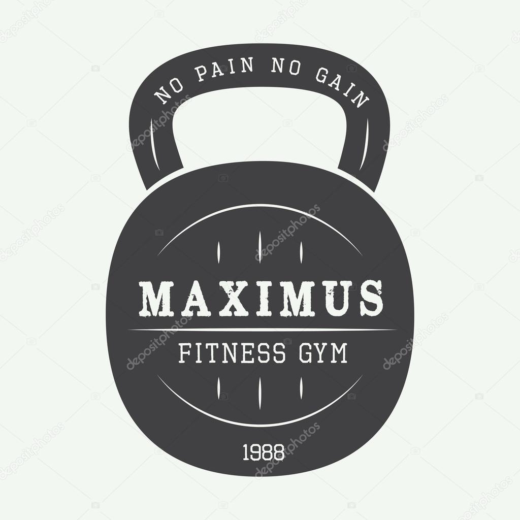 Gym vector logo in black and white