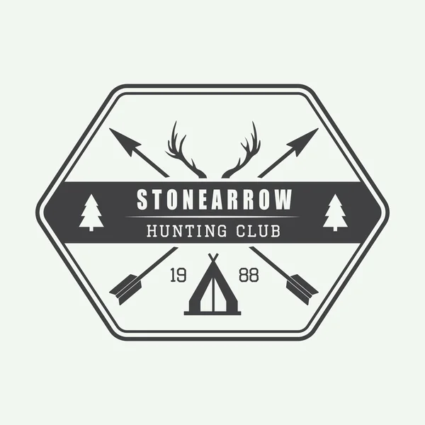 Hunting logo in vintage style. — Stock Vector