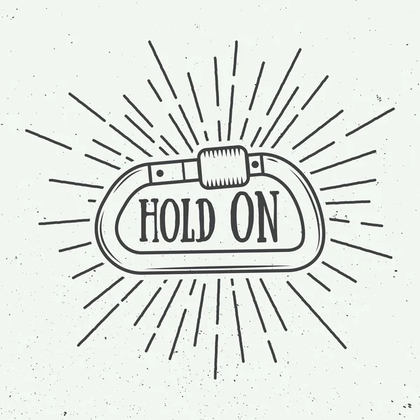 Vintage carabine sloganı ile dağcılık için.