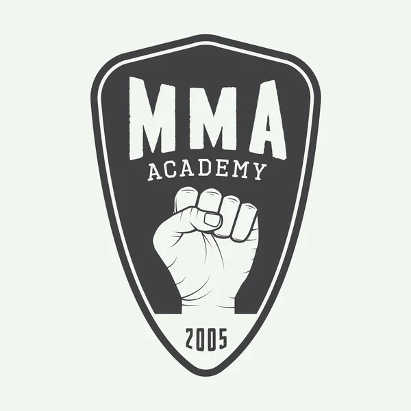 Logotipo, insignia o emblemas de artes marciales mixtas vintage . — Archivo Imágenes Vectoriales