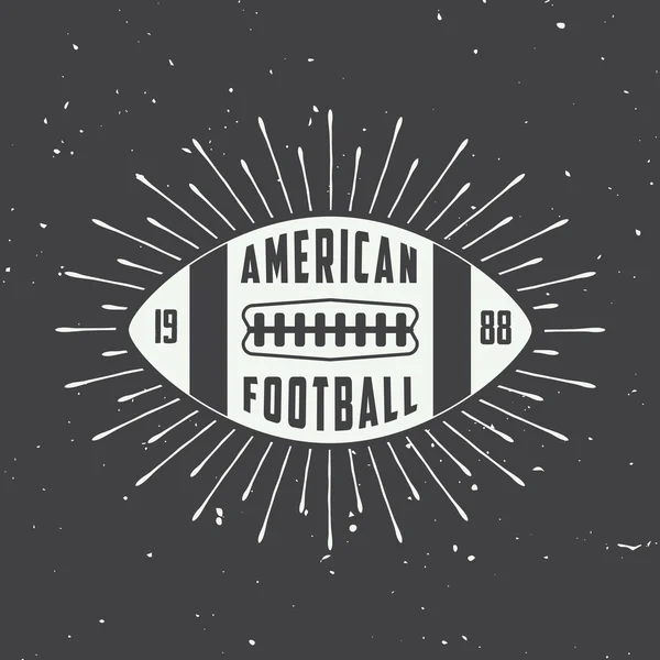 Étiquettes, emblèmes et logo rugby vintage et football américain . — Image vectorielle