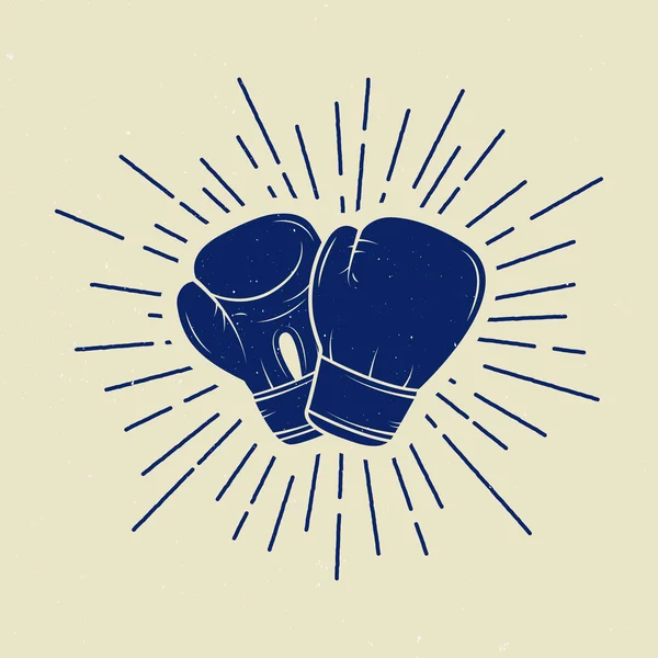 Gants de boxe de style vintage . — Image vectorielle