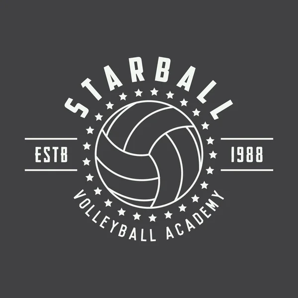 Vintage Voleybol etiket, amblem veya logosu.