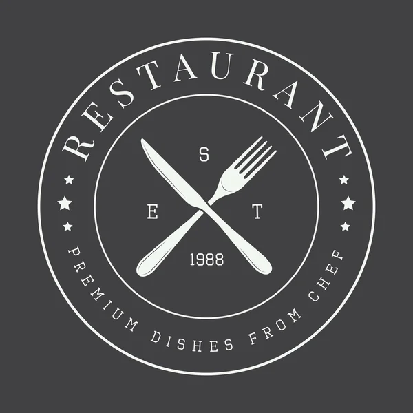 Vintage restaurant logo, badge or emblem. — Stock Illustration Vintage restaurant logo, badge or emblem. Royalty Free Stock Vectors
