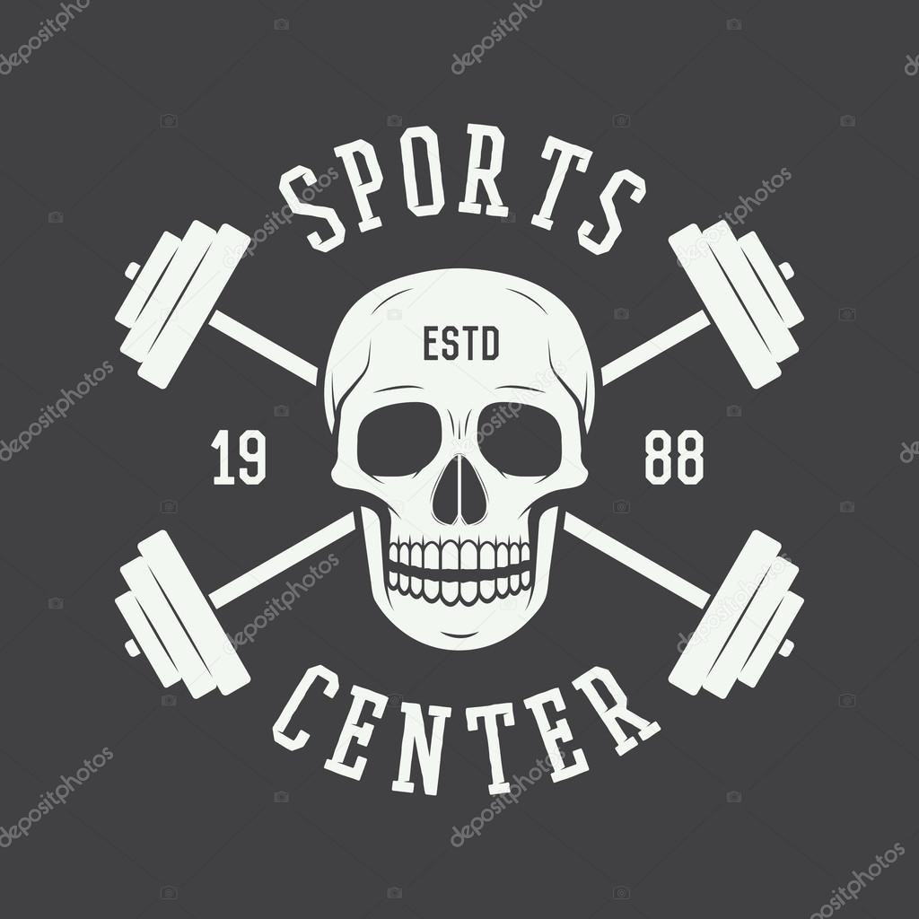 Gym logo, label and or badge vintage style. Vector illustration