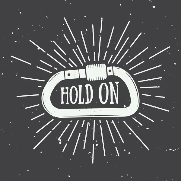 Vintage carabine sloganı ile dağcılık için.