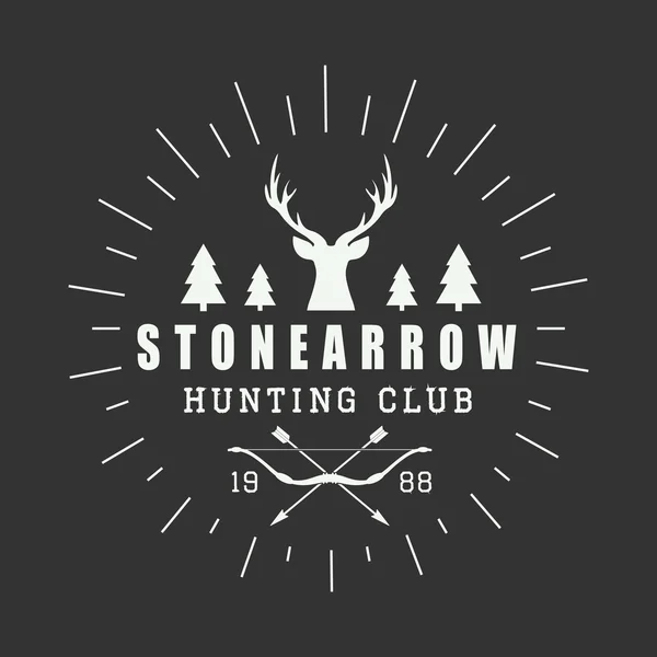 Hunting logo in vintage style. — Stock Vector
