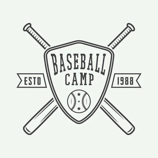Vintage honkbal logo, embleem, badge en ontwerpelementen. — Stockvector
