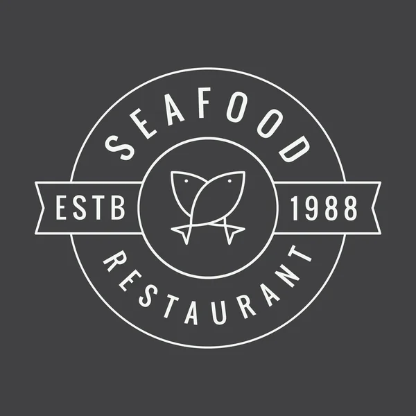 Vintage restaurant logo, badge or emblem. Vector illustration — Stock Illustration Vintage restaurant logo, badge or emblem. Vector illustration Vector Graphics